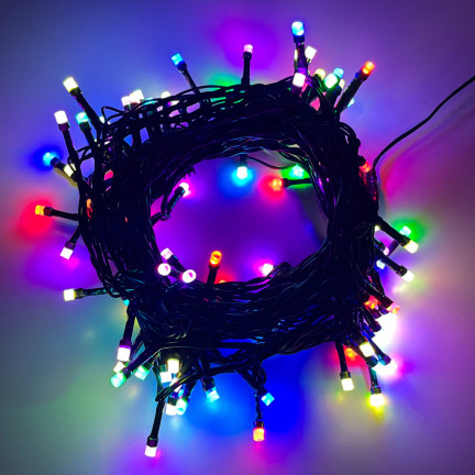 LED světýlka 500 l, vícebarevná, vánoční stromečková, sváteční, venkovní, vnitřní, 3+25 m