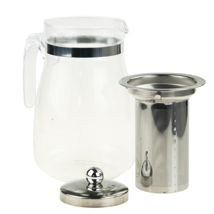 LUT1557 ŽÁRUVZDORNÝ DŽBÁN S KOVOVÝM VÍKEM NA VAŘENÍ 900 ML