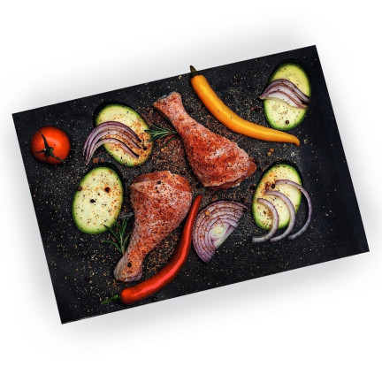 Sada 10 grilovacích podložek TD39, podložka 40 × 33 cm, opakovaně použitelné podložky na grilování