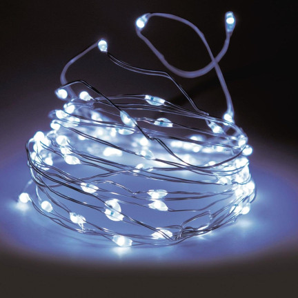 TG63173-1 světelná řetězová girlanda s kapkami, 10 LED, studená bílá, na baterie