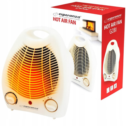 EHH011 termoventilátor, elektrický radiátor, ohřívač s termostatem, 2000 W