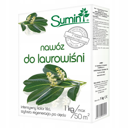 SUM76 – hnojivo pro vavřínové třešně, víceprvkové hnojivo pro keře a živé ploty, 1 kg