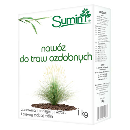 SUM27 – hnojivo pro okrasné trávy, balení 1 kg hnojiva, granule složeného hnojiva