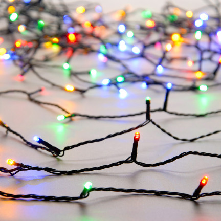 LED světýlka 500 l, vícebarevná, vánoční stromečková, sváteční, venkovní, vnitřní, 3+25 m