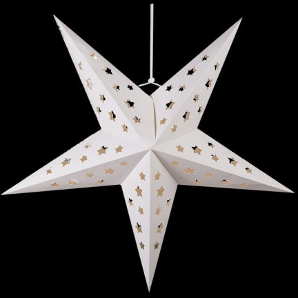 TG59705-1 skládaná vánoční hvězda, papírová 3D vitráž, prolamovaná dekorace, okno 27 cm