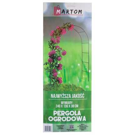 PERG-N3214 zahradní kovový oblouk pro růže květiny větve 240cm