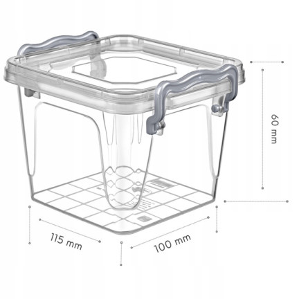 HOB021128 Plastová dóza na potraviny MULTI BOX 0,55 l QUADRAT