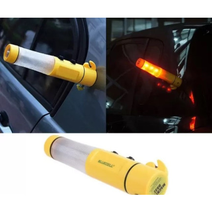 WW17 multifunkční záchranná LED svítilna, automobilová, kladívko, nůž na bezpečnostní pásy