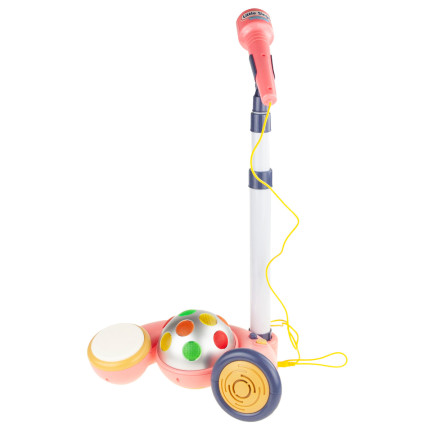 RJ2835 karaoke mikrofon na stojanu, disco koule, MP3, pro děti – malá hvězda