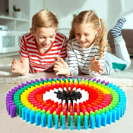 TG67014 Dřevěné domino kostky – velká skládačka, 120 dílů