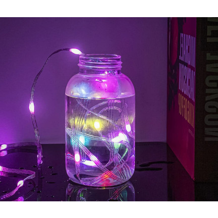 Chytré LED vánoční světýlka, 100 l, vícebarevná, s dálkovým ovládáním, USB, 10 + 0,6 m
