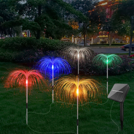 TG71397 solární lampa, 2 ks/sada, zahradní LED lampa ve tvaru medúzy, zapichovací lampa „jellyfish“