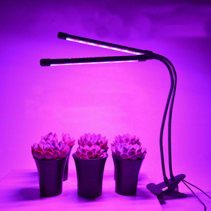 IM011 lampa pro růst rostlin a doplňkové osvětlení, 2ramenná, 40 LED, časovač + dálkové ovládání