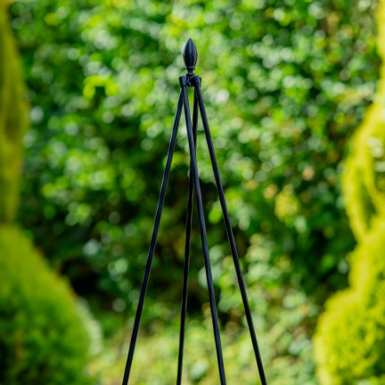 Zahradní pergola ve tvaru obelisku, opora pro popínavé rostliny, ozdobný vrchol, 180 cm
