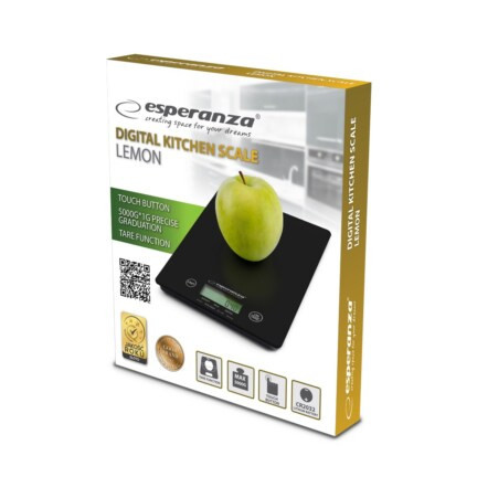 EKS002K elektronická kuchyňská váha s LCD displejem Lemon Esperanza