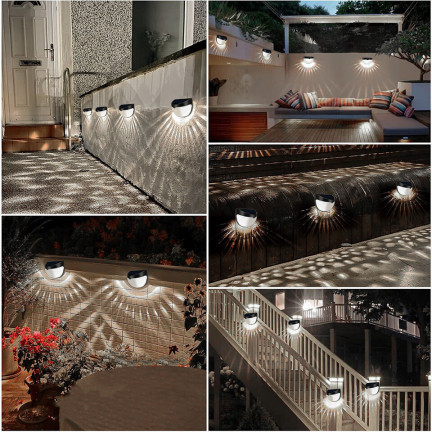 TG71393 solární LED lampa, 2 ks/sada, pouliční lampa a nástěnné svítidlo se senzorem soumraku