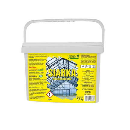 SUM85 – granulovaná síra, prostředek k dezinfekci půdy, skleníků a fóliových tunelů, 3 kg