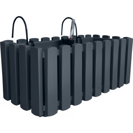 DDEF400W-S433 balkonový box, květináč 38 cm s úchyty, antracitová barva, měřič vlhkosti