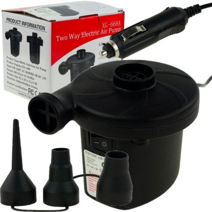 SP43 elektrická pumpa na bazén, míče, matrace, 12 V + nástavce na kolo a auto