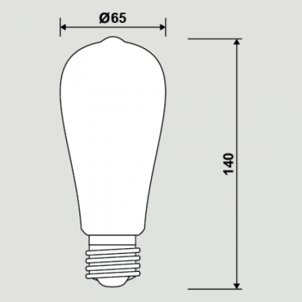 UU89 dekorativní žárovka typu Edison E27 40 W dec a