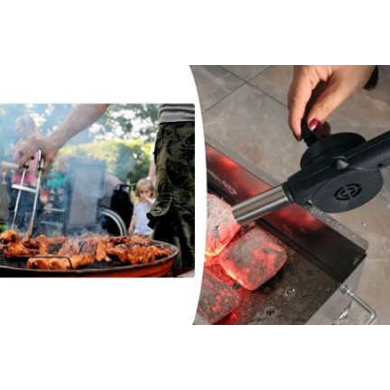 DO55 – ventilátor pro rozpalování grilu, rozdmýchávání ohně, táboráku, krbu a BBQ, ruční rozpalování