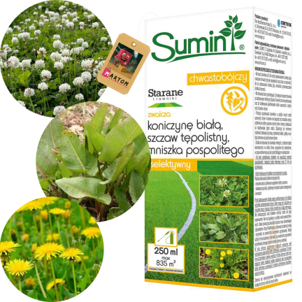 SUM29 – pro upravené trávníky, ničí plevel na trávníku, herbicid 250 ml, proti pampelišce