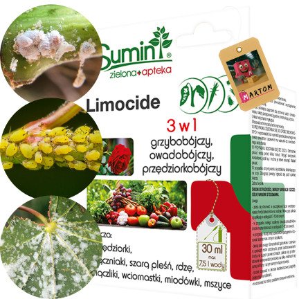 SUM33 Limocide 30 ml, přípravek 3 v 1, insekticid a fungicid, proti škůdcům, jako jsou roztoči