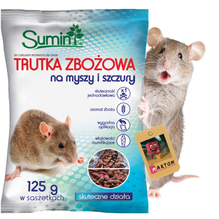 Jed na myši a krysy, obilný, Sumin, 29 ppm, 125 g