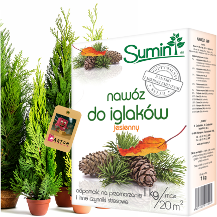SUM65 sumin podzimní hnojivo pro jehličnany 1 kg, granulát s optimálním složením