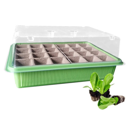 TG71428 MINI GLARNIA INSPEKT rašelinové květináče GROWER DISTRIBUTION 24 přihrádek + zásobník