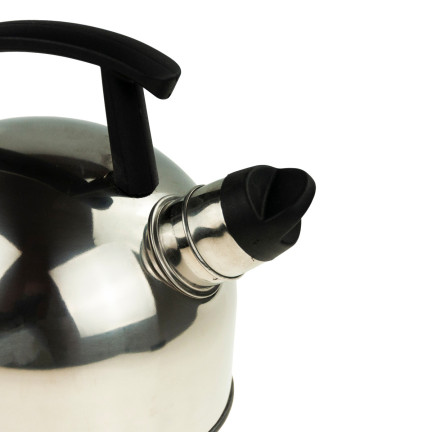 TD20 nerezová konvice 1,5 l, stříbrná, vhodná na indukci i plynový hořák, s píšťalkou