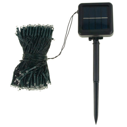 TG63191-1 vánoční světla, 200 LED, solární, studená bílá, venkovní, vánoční, zapichovací