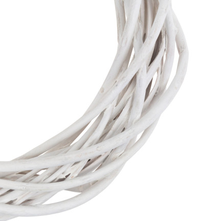 TG36607-1 proutěný věnec, bílý ratan, 20 cm, dekorativní aranžmá, podklad pro aranžmá