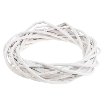 TG36607-1 proutěný věnec, bílý ratan, 20 cm, dekorativní aranžmá, podklad pro aranžmá