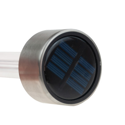 TG60448 solární svítidlo, zahradní zapichovací LED lampa, průhledná, solární sloupek se senzorem