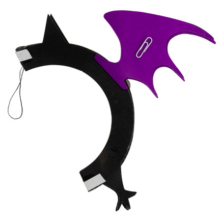 Závěsný netopýr, papírový, černý, závěsná dekorace, Halloween, 25 cm
