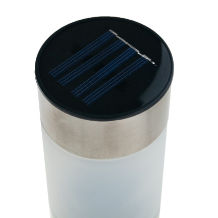 TG45633 solární zahradní lampa, zapichovací LED lampa, solární sloupek do země, nerezová, stříbrná