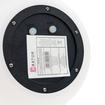 TG45639 solární kulová zahradní lampa LED bílá + RGB 20 cm