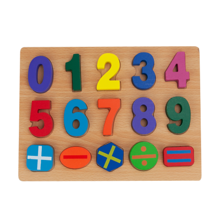 TG50034 dřevěné kostky s čísly – skládačka pro výuku počítání, čísličky, puzzle
