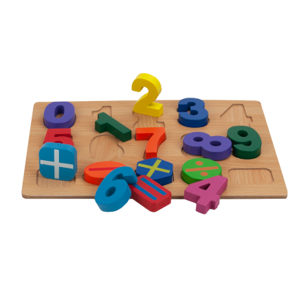 TG50034 dřevěné kostky s čísly – skládačka pro výuku počítání, čísličky, puzzle