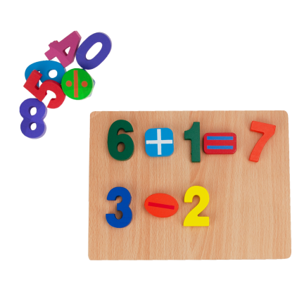 TG50034 dřevěné kostky s čísly – skládačka pro výuku počítání, čísličky, puzzle