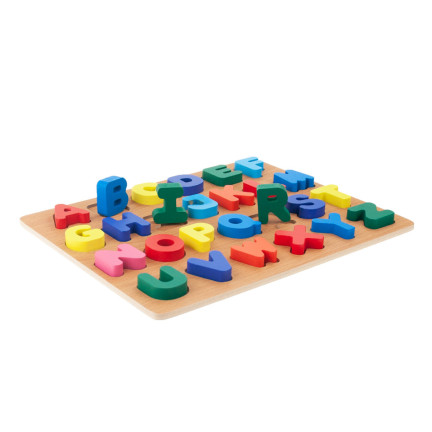 TG50035 dřevěné písmenkové puzzle, skládačka s abecedou, k učení, vzdělávací