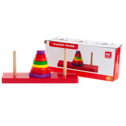 TG50053 dřevěné kostky, skládačka, kužel, třídič, pyramida