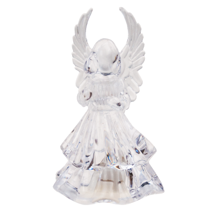 TG51123 akrylové andělské figurky s LED osvětlením do betlému + baterie, svítící vánoční dekorace