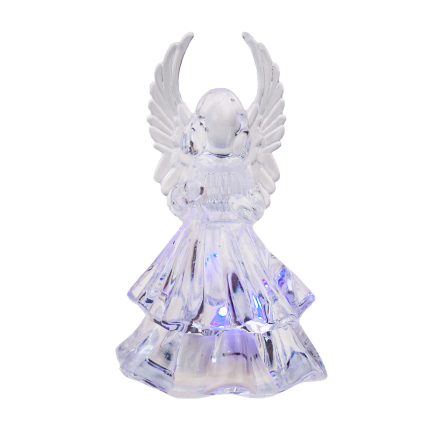 TG51123 akrylové andělské figurky s LED osvětlením do betlému + baterie, svítící vánoční dekorace