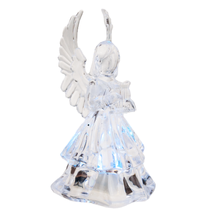 TG51123 akrylové andělské figurky s LED osvětlením do betlému + baterie, svítící vánoční dekorace