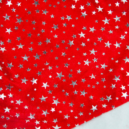 TG53088 čepice Santa Clause s hvězdičkami, vánoční čepice s bambulí, hvězdička, svátky, kostým