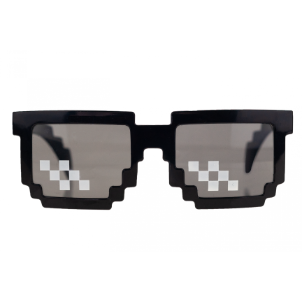 TG53186 sluneční brýle s motivem Minecraftu ve stylu pixel art, 8bit