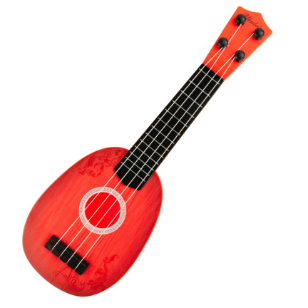 TG55528 bicí + kytara hudební sada s ukulele, bubny, činel a paličky pro děti