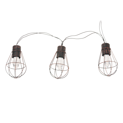 TG60432 solární lampičky s 10 LED diodami, ve stylu loft, drátěné, zahradní lampičky, girlanda na balkon